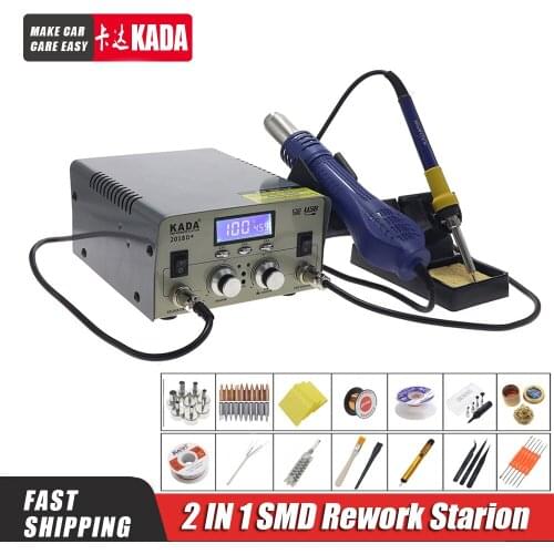 KADA 2018D 995D SMD Soldering Station With Pluggable Hot Air Gun Soldering iron BGA Rework Station Phone Repair Welding Station