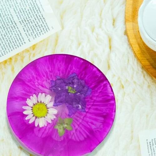 R58E 5 Pcs/Set Coaster Epoxy Resin Mold Cup Mat Pad Silicone Mould DIY Crafts Decorations Storage Box Casting Tools