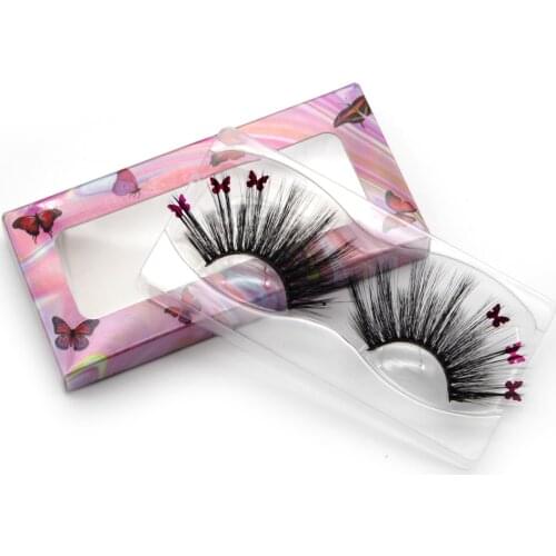 Butterfly Lashes New Design 25mm Full Strip Wholesale Hot Trending Natural Black Eyelashes With Butterfly Lash Boxes Packaging
