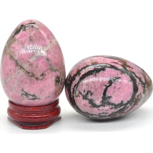 36x50mm Rhodochrosite Egg Shaped Stone Healing Natural Crystal Massage Minerale Gemstone Spiritual Decoration Collection