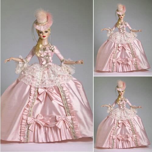 2017 New!Customer-made Luxs Pink Victorian Dresses 1860S Civil War dress Marie Antoinette Ball gown dresses All size C-1060