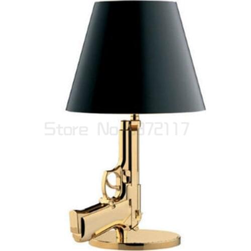 Modern simple LED lamp creative personality submachine gun floor lamp living room dining room study bedroom bedside AK47 table