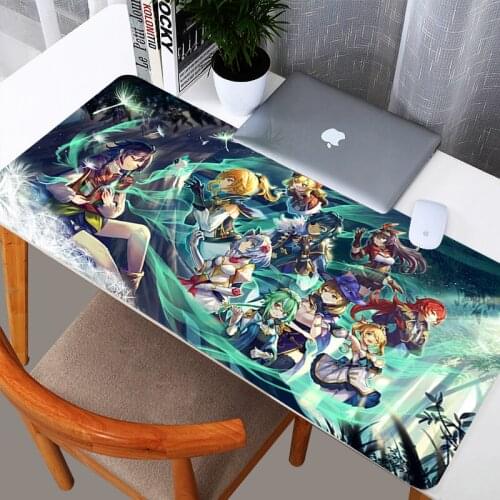Genshin Impact Mouse Pad Large Size Game Mousepad Gaming Keyboard Table Mat Natural Rubber Office Decoration Carpet Mouse Mat