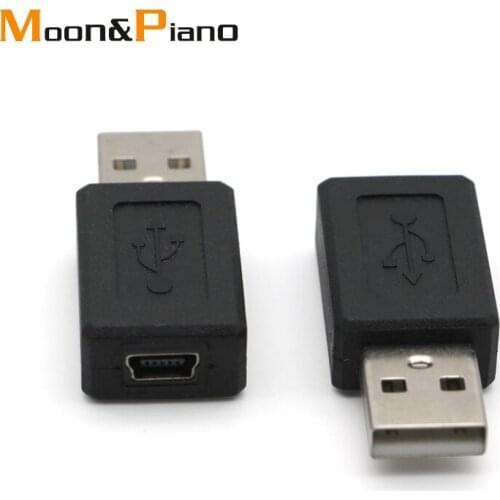 USB to Mini USB Connectors Male to Female USB 2.0 Adapter PC Computer Cables High Quality Lightweight Black Color usb Converter