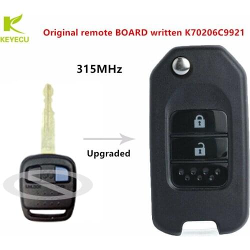 KEYECU Replacement Flip Upgraded Remote Key fob 2 Button 315MHZ for Nissan X-TRAIL CEDRIC K70206C9921