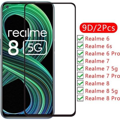 9d protective tempered glass for realme 6 7 8 pro 5g 6s screen protector on realmi reame 6pro 7pro 8pro realme8 realme7 realme6