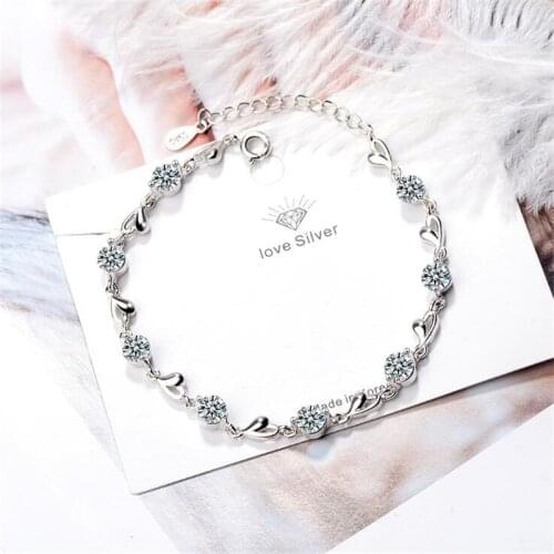 New Creative Female Sapling Personality 925 Sterling Silver Jewelry Fresh Tree Crystal Women Exquisite Gift Bracelets SB170