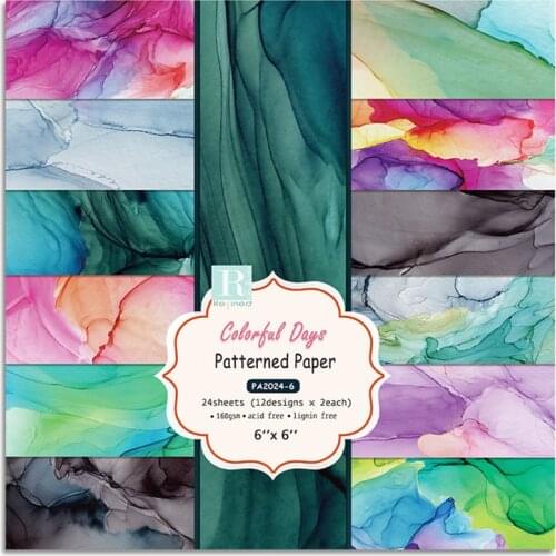 24Pcs/Lot Gradual Retro Material Papers DIY Scrapbooking Album Diary Gift Decorative Paper Scrapbooking Paper