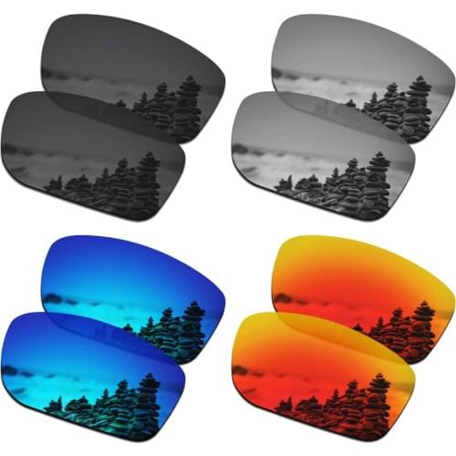 SmartVLT 4 Pairs Polarized Sunglasses Replacement Lenses for Oakley Mainlink - 4 Colors