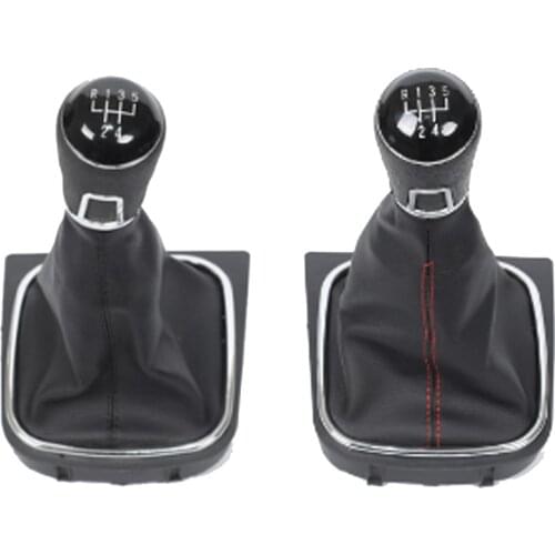 5/6 Speed Car Shift Gear Knob Lever Gaitor Boot Cover For VW Golf 5 MK5 R32 GTD GTI 2004 2005 2006 2007 2008 2009