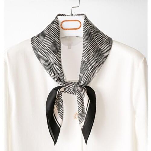 70*70cm Luxury Silk Satin Head Scarf Women Fashion Kerchief Print Hair Square Headband Neck Lady Dropship wrap muffler bandanna