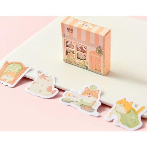 Scrapbook Stickers 45 Sheets/box Decorative Stickers Kawaii Paper Sticker Masking Stickers for Laptop Daily Planner Crafts Album