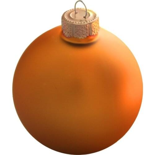 Free Shipping - 100/Pack, Home Event Party Christmas Xmas Decoration Ornament Painted 80mm Orange Glass Ball - Matte