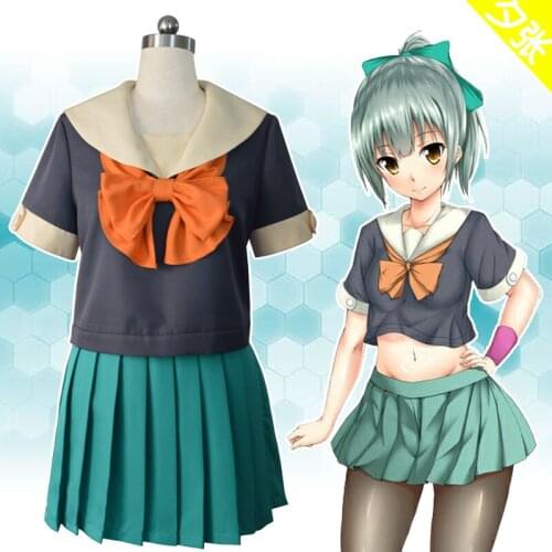 Free shipping Anime Kantai Collectio Cos Yubari Cosplay Halloween woman Daily Japanese school uniform Cosplay costume