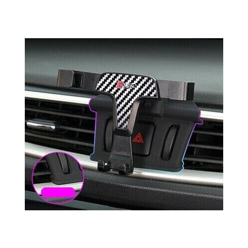 Carbon Fiber Black Air Vent Mount Phone Holder for Nissan Rogue / X-Trail 14-19