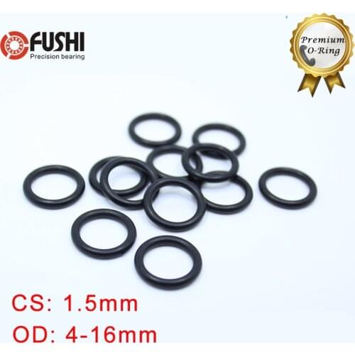 CS 1.5mm NBR Rubber O RING OD 4/5/6/7/7.5/8/9/10/11/12/13/14/15*1.5 mm 100PCS O-Ring Nitrile Gasket seal Thickness 1.5mm ORing