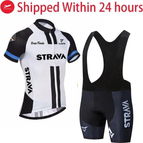 Cycling Jersey 2021 Pro Team STRAVA Summer Cycling Jersey Set Breathable Racing Sport Mtb Bicycle Jerseys Mens Cycling Clothing