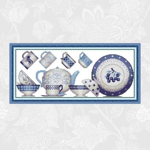 Porcelain DMC 11CT 14CT Embroidery Paintings Needlework Cross stitch kits Canvas DIY Handmade Crafts Factory Wholesale