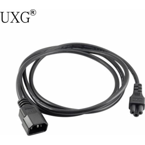 IEC 320 C14 Male Plug To C5 Female Adapter Cable IEC 3 Pin Male To C5 Micky,180CM,1 PCS