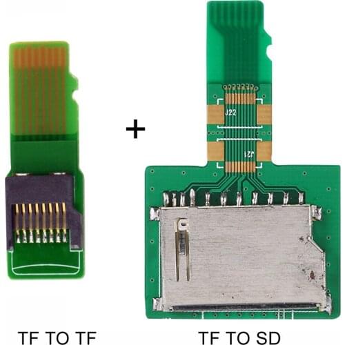 Jimier 1Set SD TF Card Socket Female to Micro-SD TF Male Memory Card Kit Extension M to F Adapter Testing Tools Extender