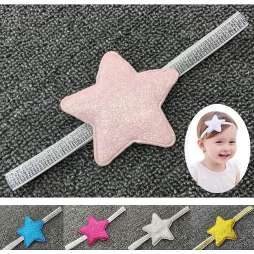 3Pcs Baby Elastic Headband Big Pentagram Headbands Hair Girls Bebe Hairband Toddler Photography Props Infants Accessories Set