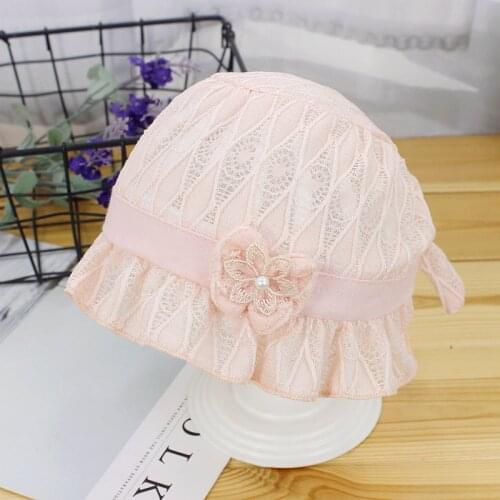 Summer Baby Hat for Girls Cute Prince Lace Hats Kids Beach Sun Cap Newborn Photography Props (Suit for 3-12 Months Babies)
