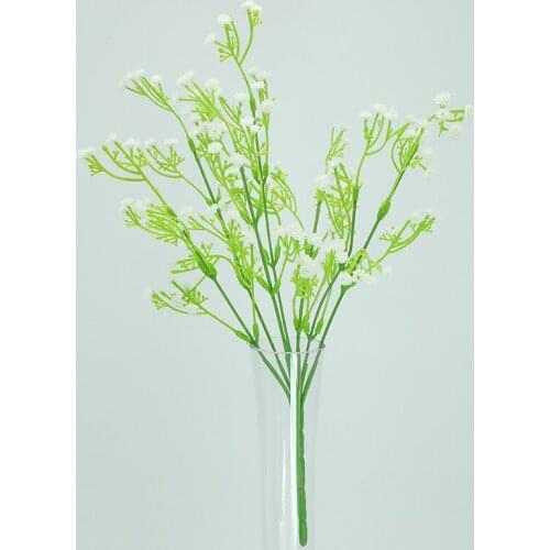 Hot Sale (1Pc/7 Fork) Green Grass plant artificial flower babysbreath simulation flower wedding decoration for home party office