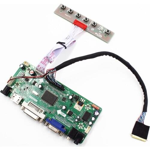 M.NT68676.2A Universal VGA DVI Audio HDMI-compatible LCD Controller Board for 14inch 1600x900 B140RW01 Kit for Raspberry Pi diy