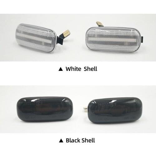 Car flashing 2Pcs Flowing Car Side Marker Light for Audi A2 A3 A4 A6 A8 Blinker Amber Smoke LED Dynamic Turn Signal Lamp