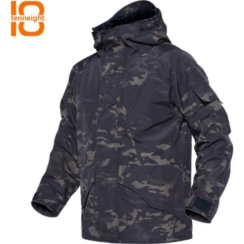 TENNEIGHT G8 tactical Jacket Men Winter Camouflage thick Waterproof windbreaker Army parka Coat Military Hooded 2in1 Jacket male