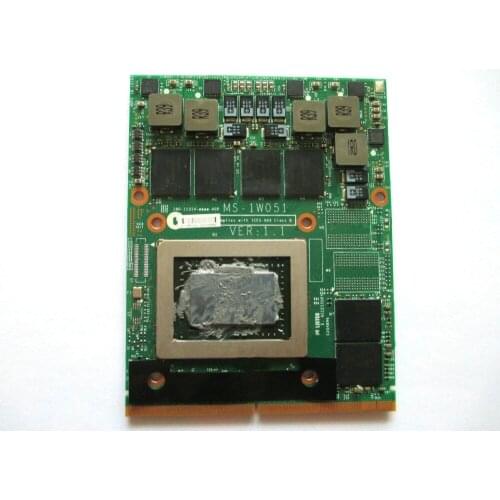 Original MS-1W051 for MSI GT60 GT70 Laptop Graphic Vedio Card GTX670M MS-16F3 MS-1762 MS-16F31 MS-17621 100% TESED OK