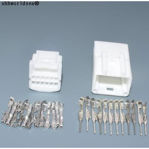 Shhworldsea 12 Pin 0.7mm male female 1473407-1 1318774-1 Car Vehicle Central Control Cable Socket Female Male Plug For Toyota