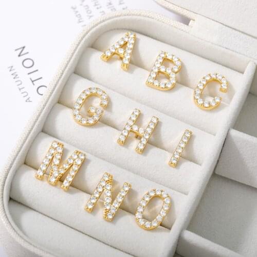 Cute Zircon Initial Letter Pin A-Z Alphabet Brooches For Women Men Lapel Hijab Pins Badge Friends Jewelry Luxury Crystal Brooch