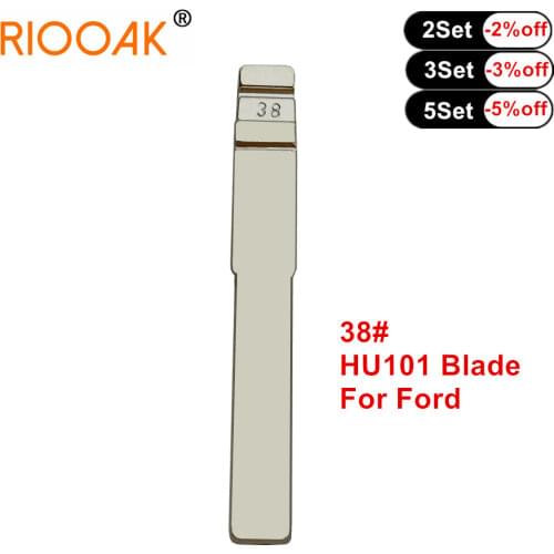 5pcs Remote Folding Flip Uncut Car Key Blade 38# HU101 Blade For Ford Fusion Focus Mondeo Land Rover Jaguar