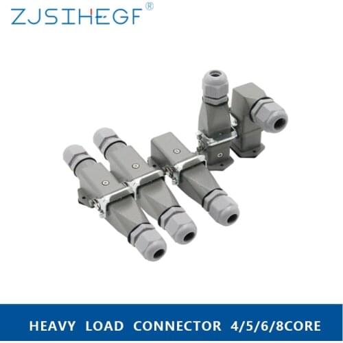 Heavy-Duty Connectors 4(3+1)/5 (4 +1)/6 (5+1)/8 (7+1) Core Aviation Multiple Function Type Docking Plug