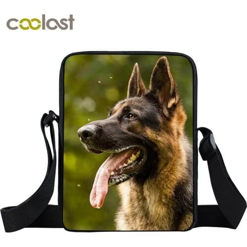 German Shepherd Mini Messenger Bag Animal Print cute Crossbody Bags Women Adult Small Hand Bag Cute Dog Little Tote For Girls