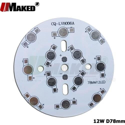 12W Dia78mm LED PCB Heatsink 1W 3W 5W High Power LEDs Install Aluminun Lamp Plate lamp Panel for LED blub Spotlight Downlight