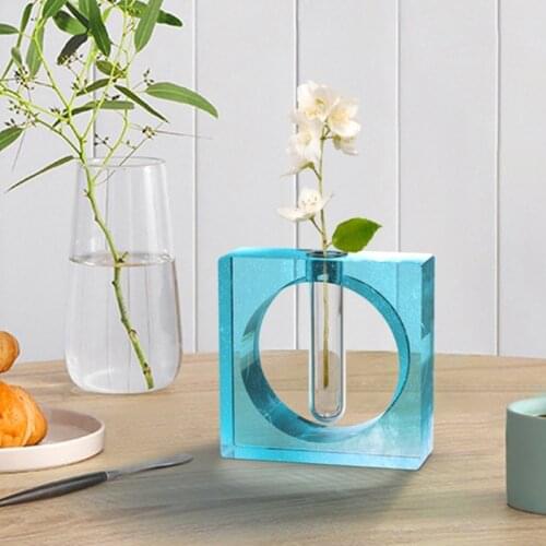 Wall Hanging Acrylic Test Tube Planter Silicone Vase Holder Mold Suitable for Hydroponic Succulents Plants