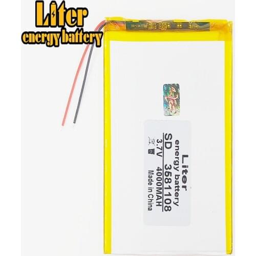 3581108 3.7V 4000MAH 3580105 Universal Li-ion for tablet pc 7 inch 8 9