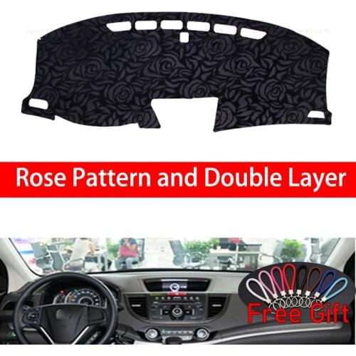 Rose Pattern For Honda CRV 2012 2013 2014-2016 Dashboard Cover Car Stickers Car Decoration Car Accessories Interior Car Decals