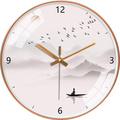 Gold Modern Design Wall Clock Living Room Art Creative Chinese Bedroom Clocks Wall Gold Mute Pendule Mural Home Decor ZB5WC