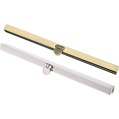 1pc Purse Wallet Frame Bar Edge Strip Clasp 19cm Metal Openable Edge Replacement