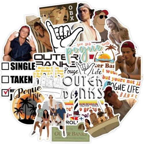 10/50pcs/Pack Waterproof Cartoon Outer Banks Stickers Skateboard Suitcase Guitar Luggage Laptop Stickers Kid Classic Toy