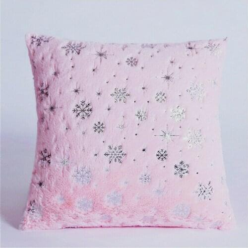 17" Christmas Faux Plush Snow Cushion Cover Throw Pillow Case Sofa Car Home Decor 6 Color