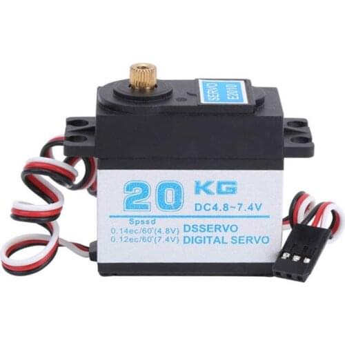 20Kg Waterproof High Torque Digital Servo with Metal Gear for RC RGT86100 SCX10III HPI TRX4 Off-Road Car Buggy Truck