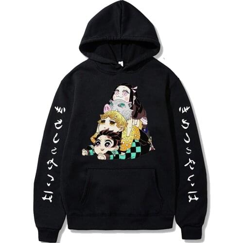 2020 Anime Demon Slayer Kimetsu No Yaiba Pullover Sweatshirt kawaii Costume Hoodies Harajuku Sudadera Hombre