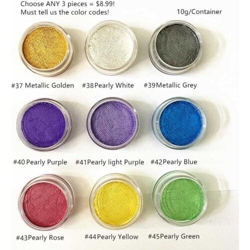 3 pcs/lot Pearly Color Water Based Face Body Paint Pigment Art use in Festival Party Fancy Dress Beauty Makeup Tool