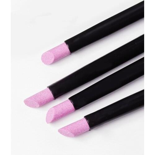 4pcs/Lot Professional Quartz Head Scrubs Stone Cuticle Stick Pen Spoon Cut Nail Pusher Manicure Care Nail Art Polishing Tools
