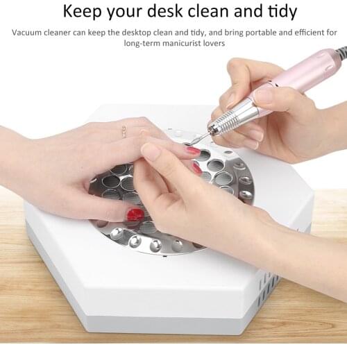 80W Japanese Nail Dust Collector with Filter Adjustable Vacuum Cleaner Salon Tools Manicure Nail Art Equipment