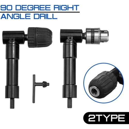 90 Degree Right Angle Bend Extension Adaptor Right Angle Electric drill Keyless three-jaw chuck corner Impact Drill Adapter
